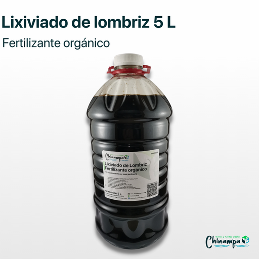 AAA LIXIVIADO DE LOMBRIZ FERTILIZANTE LÍQUIDO ORGÁNICO PARA PLANTAS (5 L)